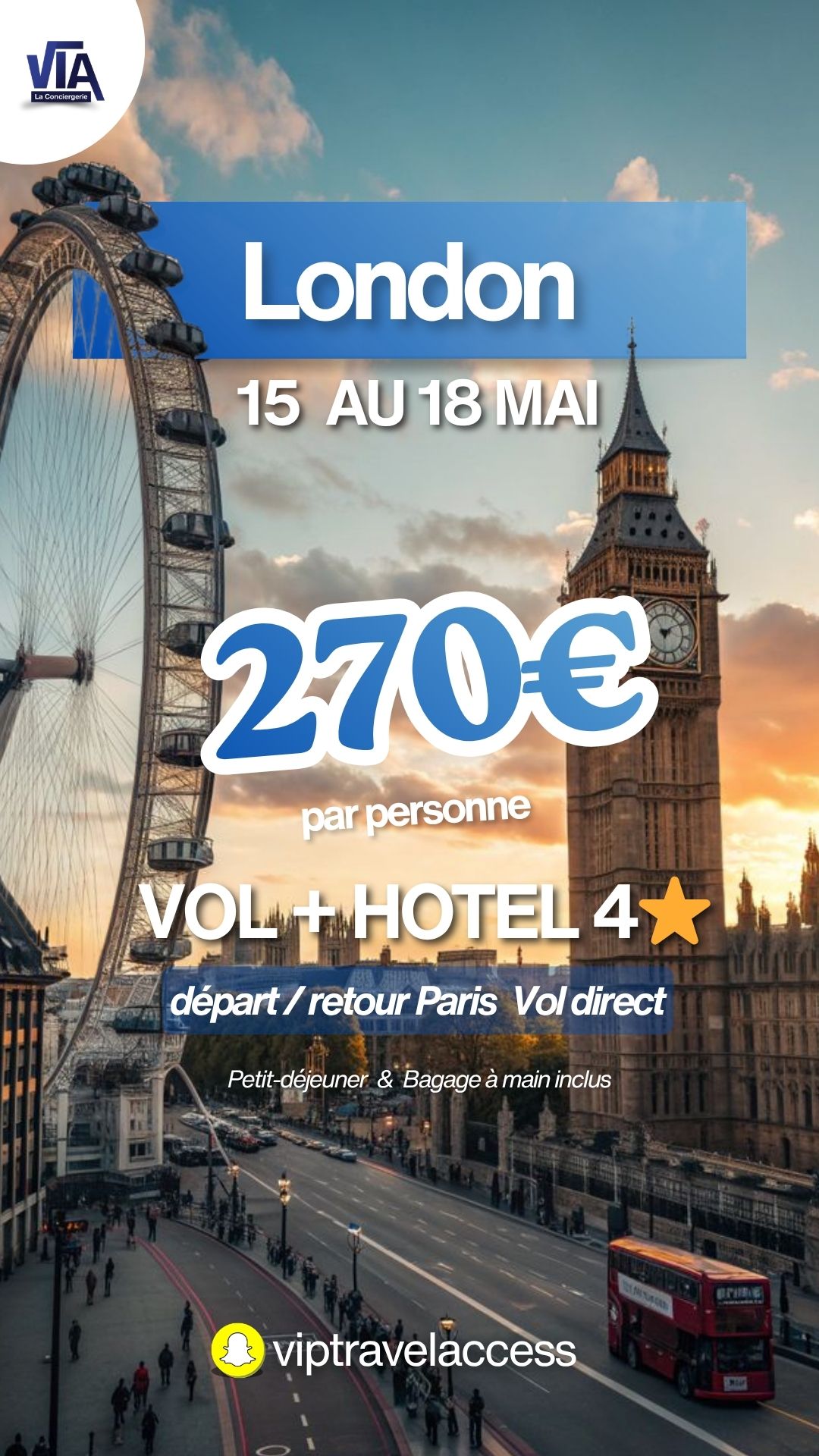 Flyer de l'offre VIP Travel Access pour Londres