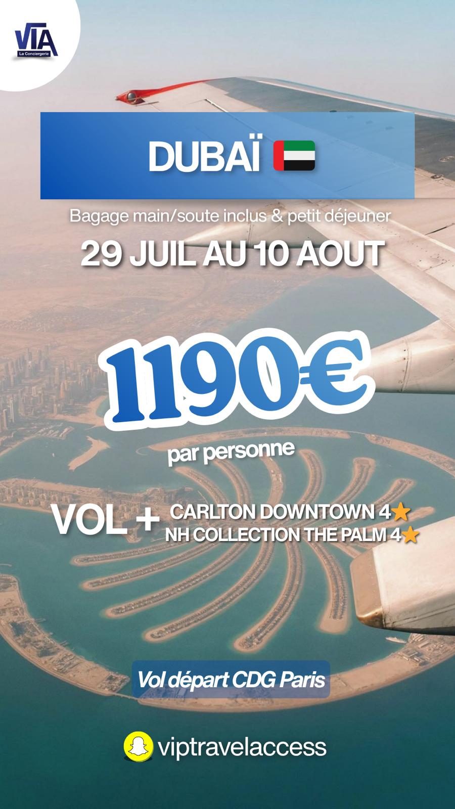 Flyer de l'offre VIP Travel Access pour Dubaï