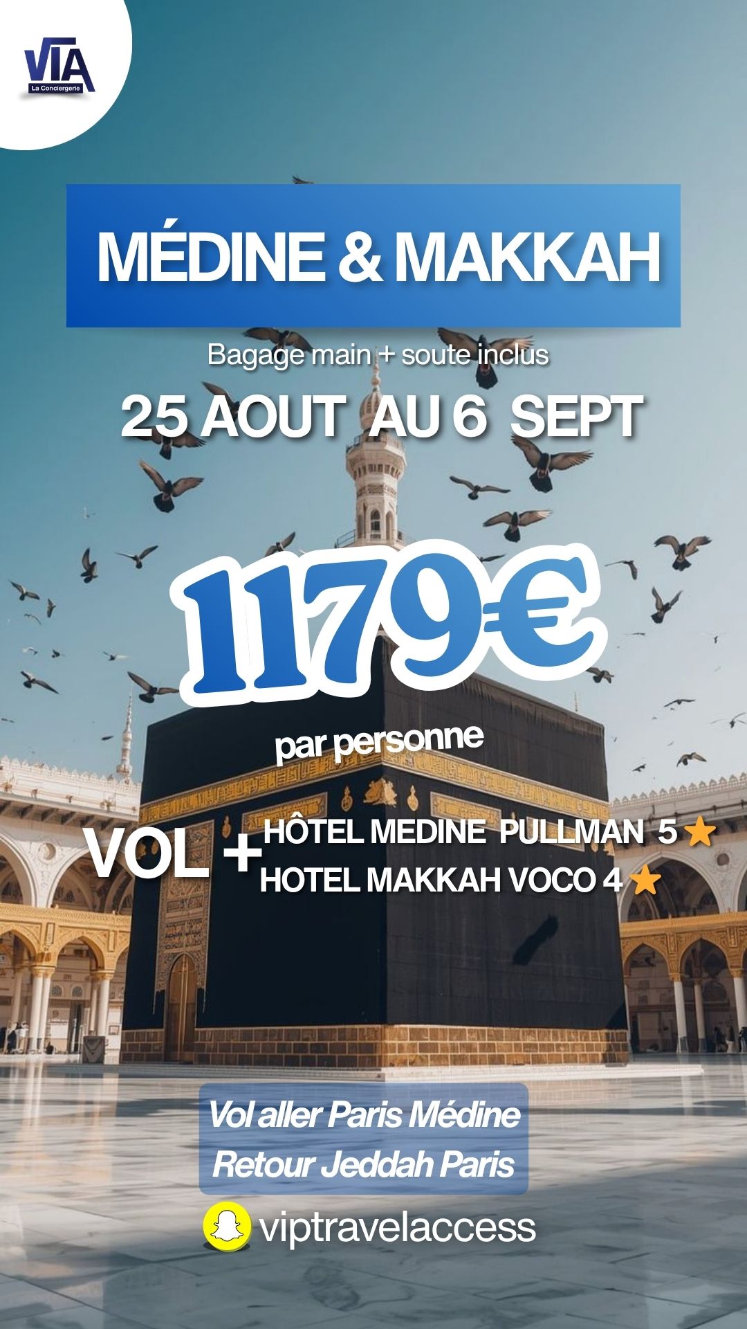 Flyer de l'offre VIP Travel Access pour Médine & Makkah